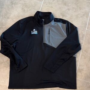 Cutter & Buck Black and Gray Super Bowl Pullover Jacket XL